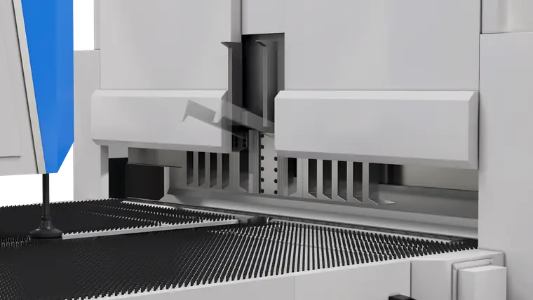 Automatic blank holder changer of a HARSLE panel bender