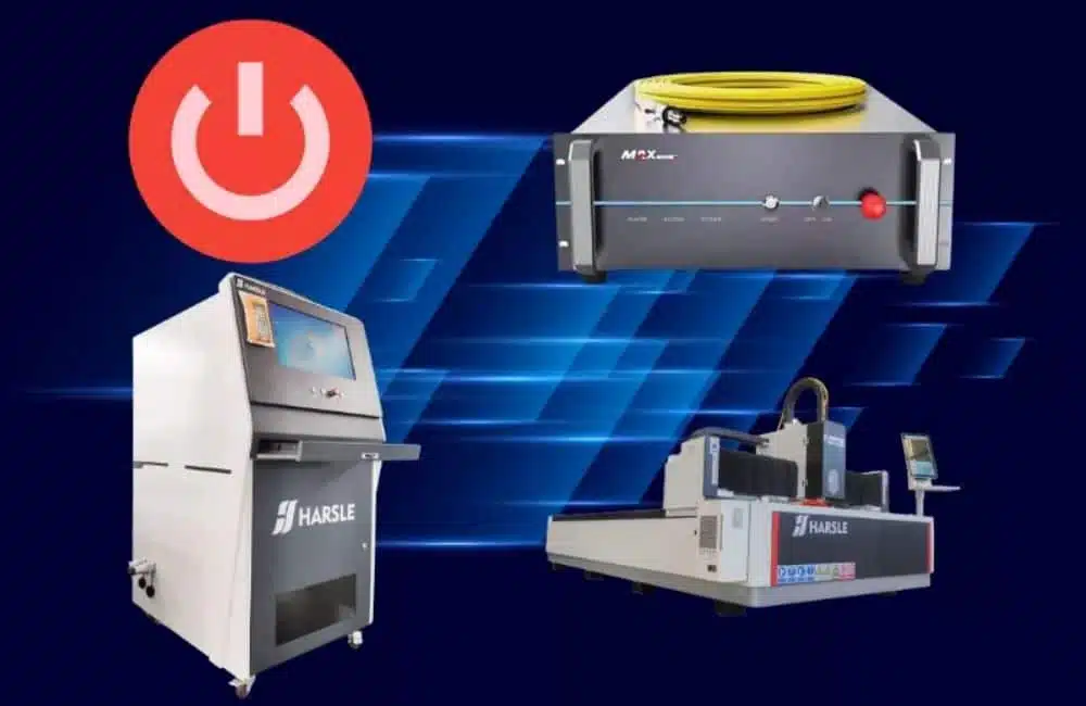 Operação de máquina de corte a laser