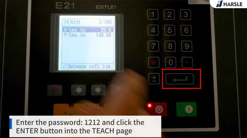Calibración del eje X