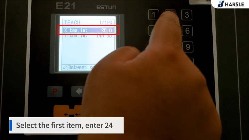 Calibración del eje X