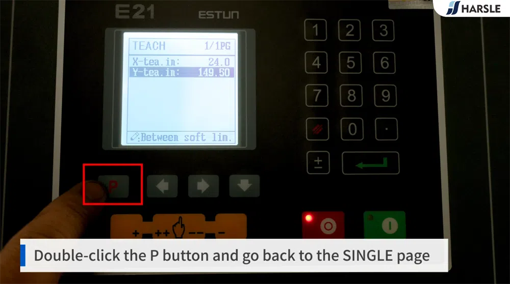 Calibración del eje X
