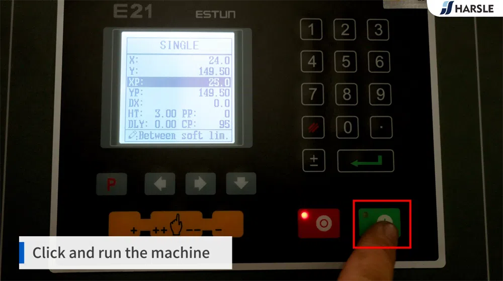 Calibración del eje X
