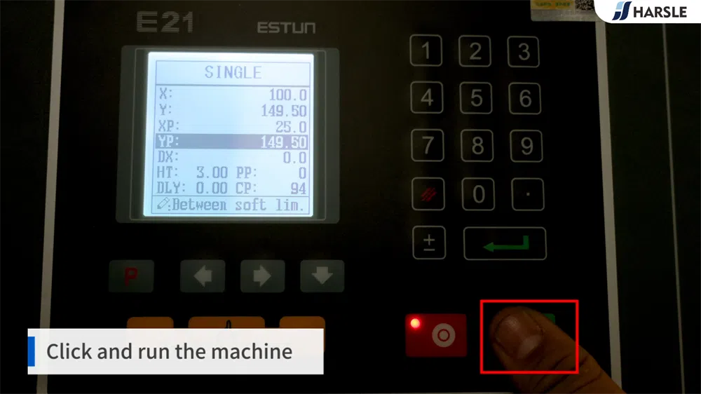 Calibración del eje X