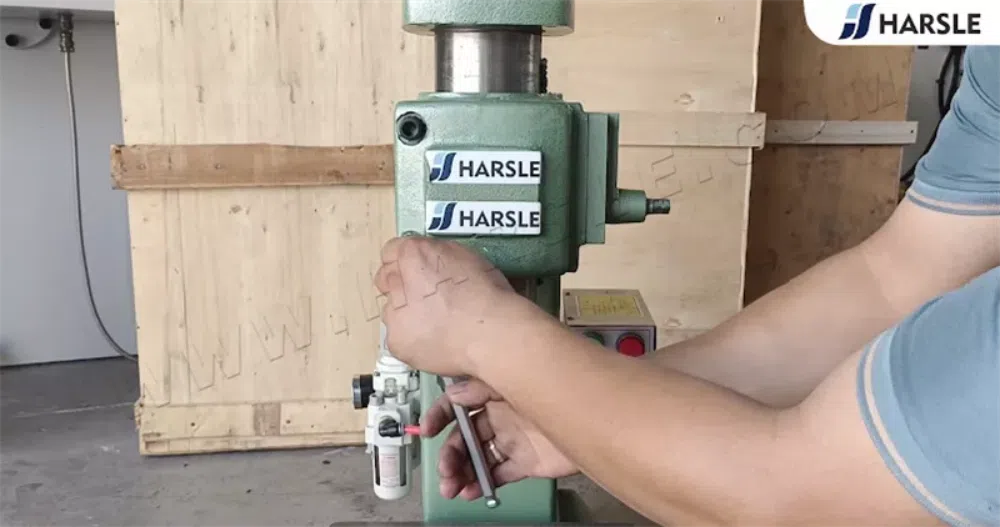 Riveteuse électrique pour ligne de production de pelles