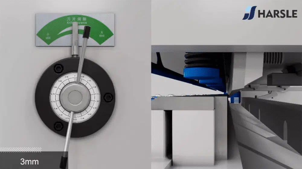 Lacuna da lâmina na máquina de corte