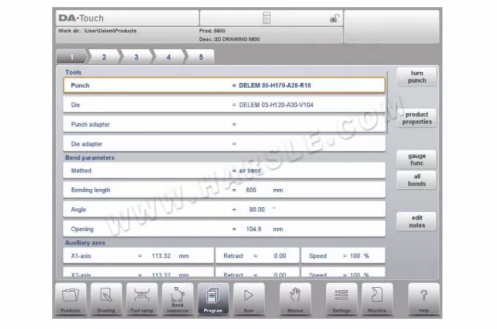 DELEM DA-66T Operation Manual For CNC Press Brake
