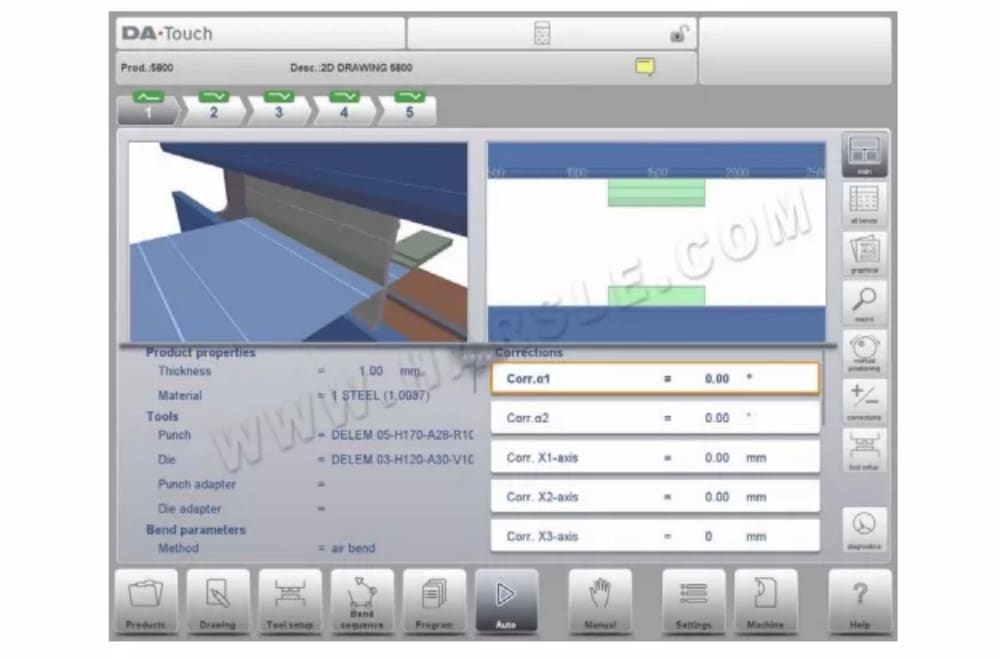 DELEM DA-66T Operation Manual For CNC Press Brake