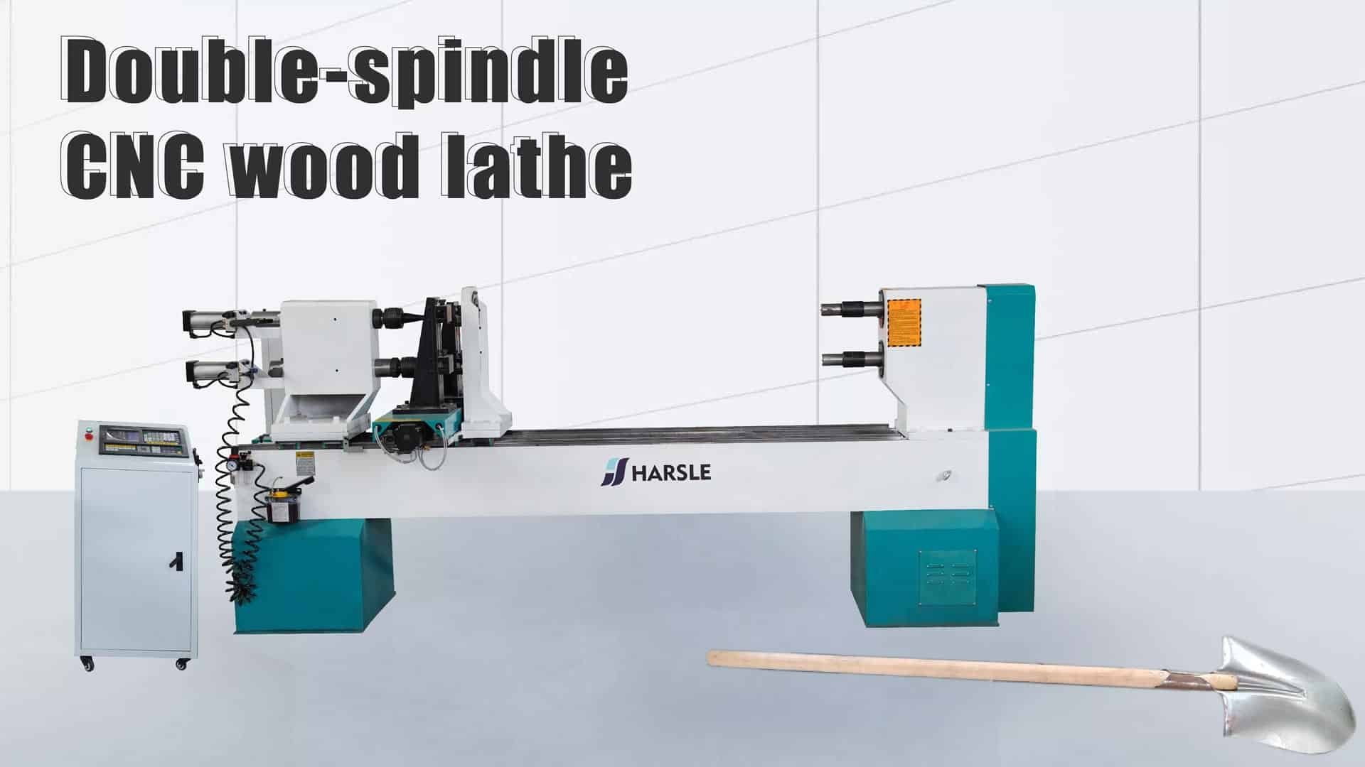 Dual-Spindle CNC Wood Lathe for Shovel Production Line