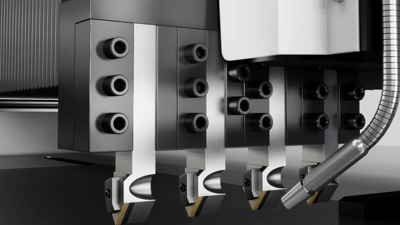 Macchina per scanalatura orizzontale di lamiere metalliche CNC completamente servoassistita