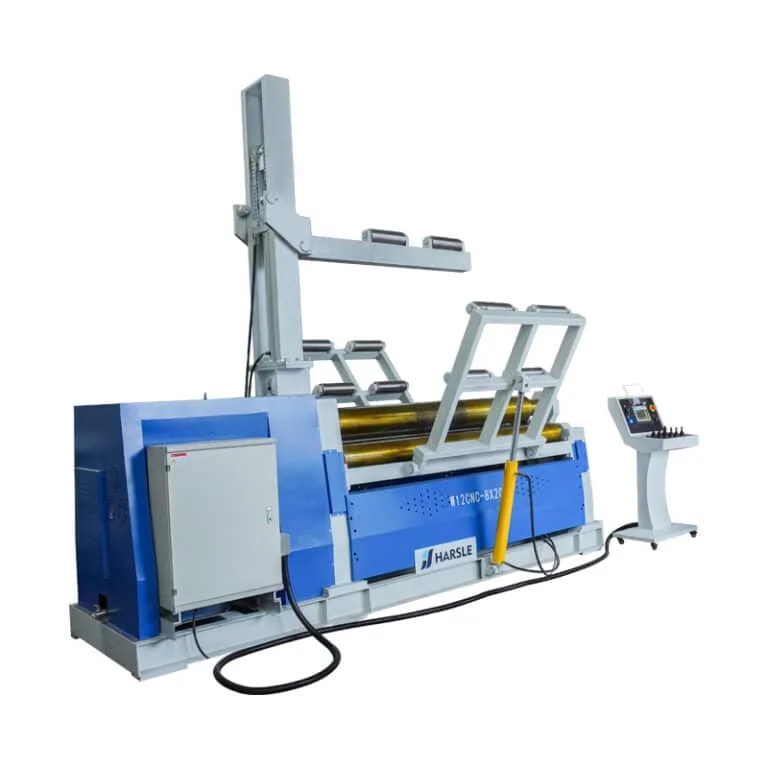W12-8X2000 Macchina laminatrice a 4 rulli con supporto