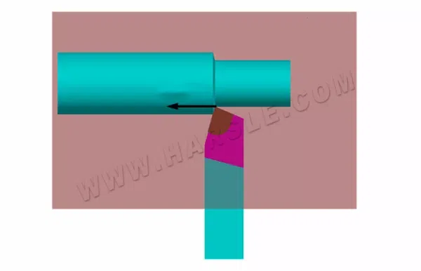 Principio di selezione dell'angolo dell'utensile da taglio del tornio