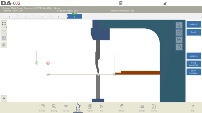 How to Display DELEM DA-66S Bend Sequence Graphically? | HARSLE