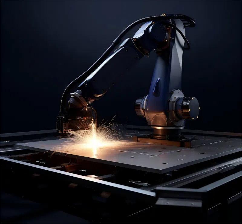 Integration von Laserschneidern mit Roboterarmen