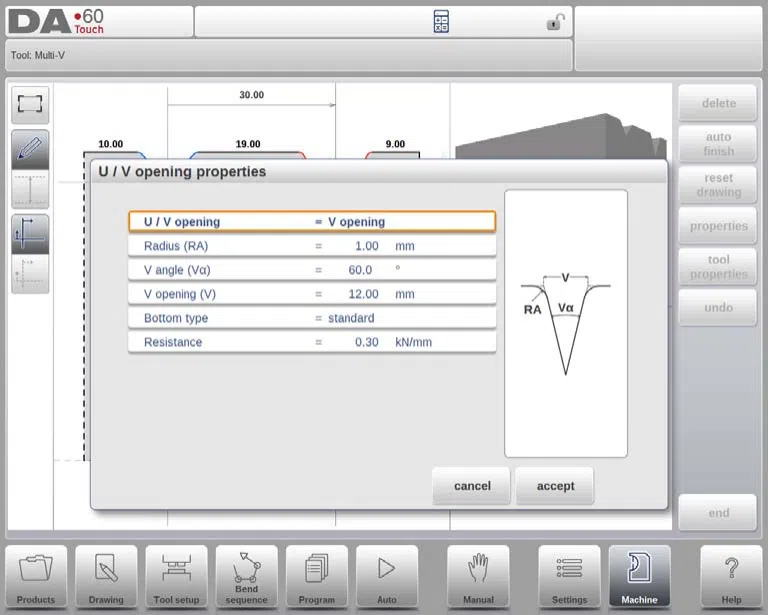 Comment programmer le poinçon et la matrice en mode machine DELEM DA-69T ?