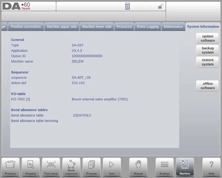 Comment programmer le poinçon et la matrice en mode machine DELEM DA-69T ?