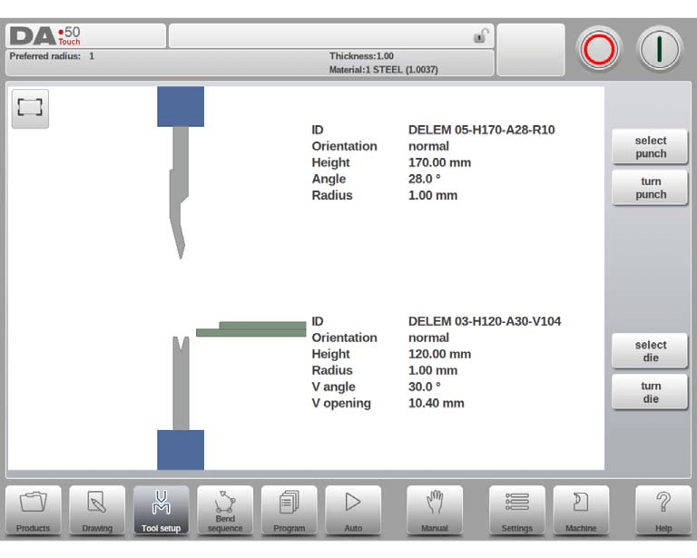 DELEM DA-58T Tool Configuration