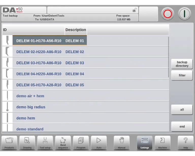 Modo de configuración del DELEM DA-58T