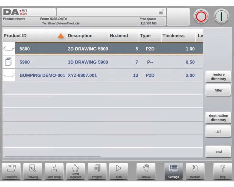 Modo de configuración del DELEM DA-58T