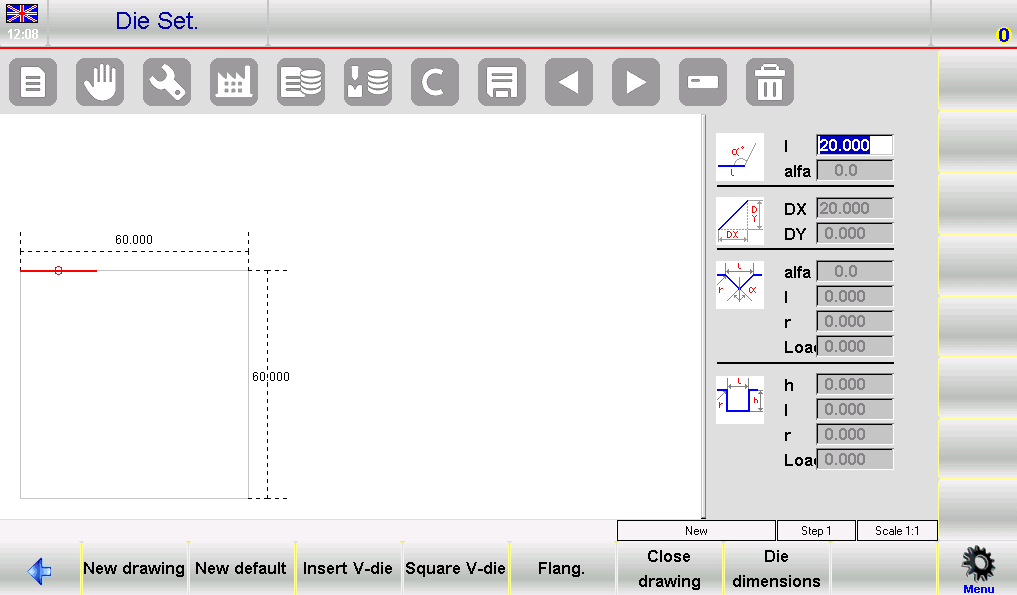 Configuración de punzones y matrices ESA S630