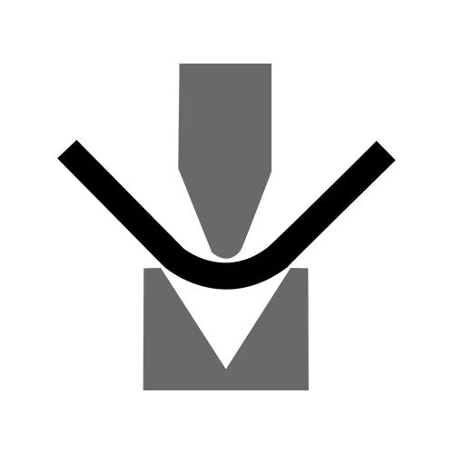 Radius air bending with a radius punch and wide V-die