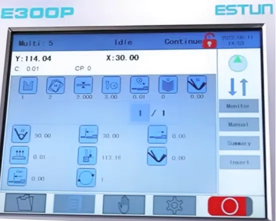 Control de operación del ESTUN E300P