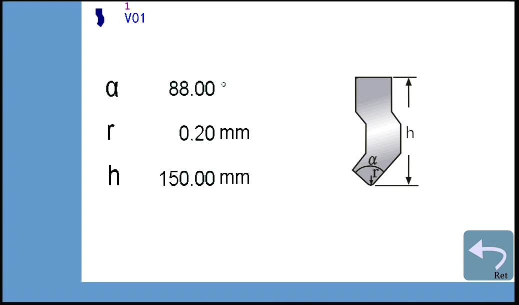 Applicazione di piegatura HS-15T