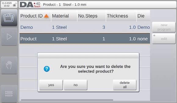 Seleção de programa DELEM DA-41T