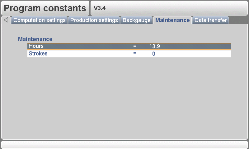 Constantes du programme DELEM DA-52S