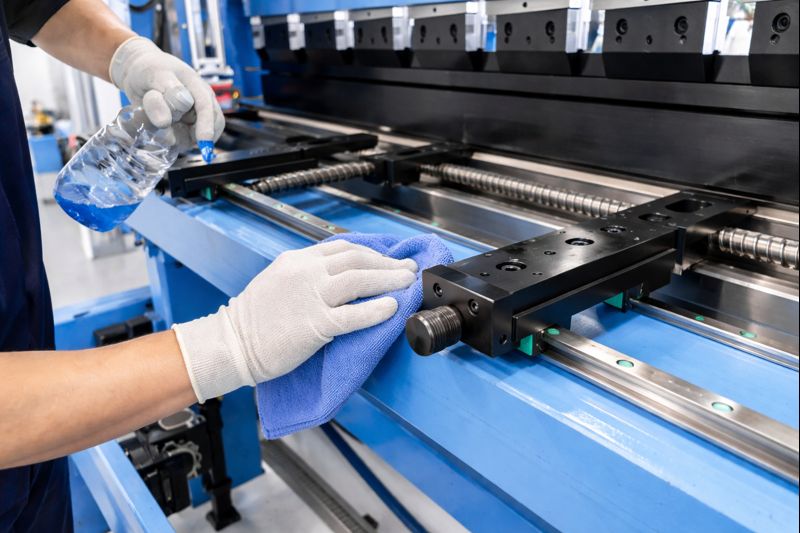 Jak utrzymać dokładność tylnego ogranicznika prasy krawędziowej?