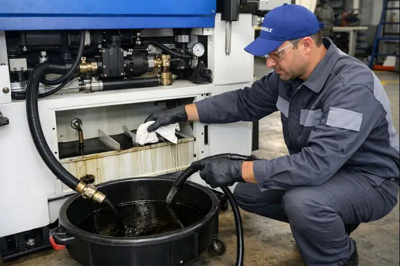 Hydraulikölwechsel an der Abkantpresse