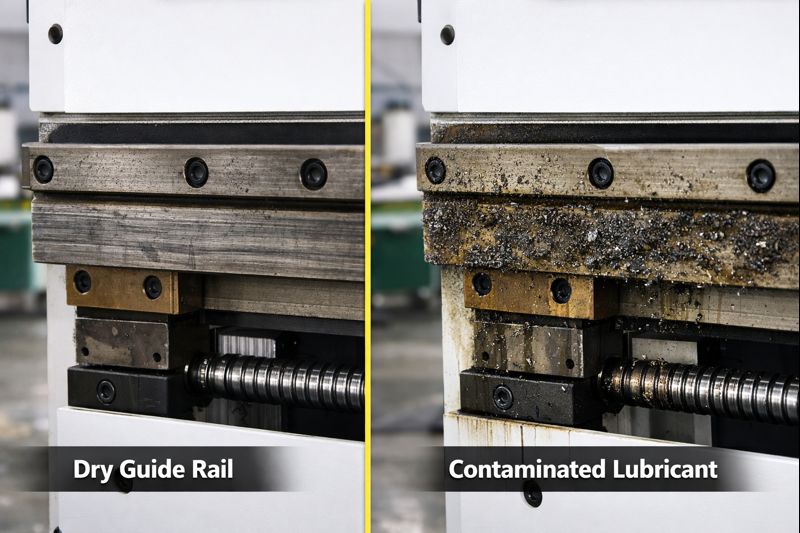 Dlaczego smarowanie prowadnicy prasy krawędziowej wpływa na dokładność gięcia?