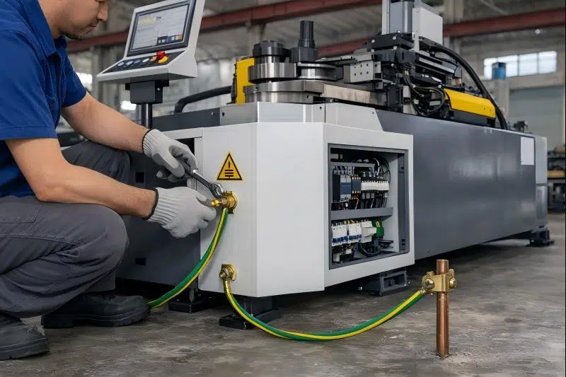 Elektrischer Anschluss der Rohrbiegevorrichtung