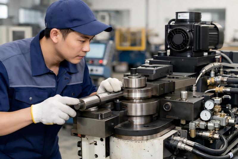 Schulung zur Wartung von Rohrbiegemaschinen