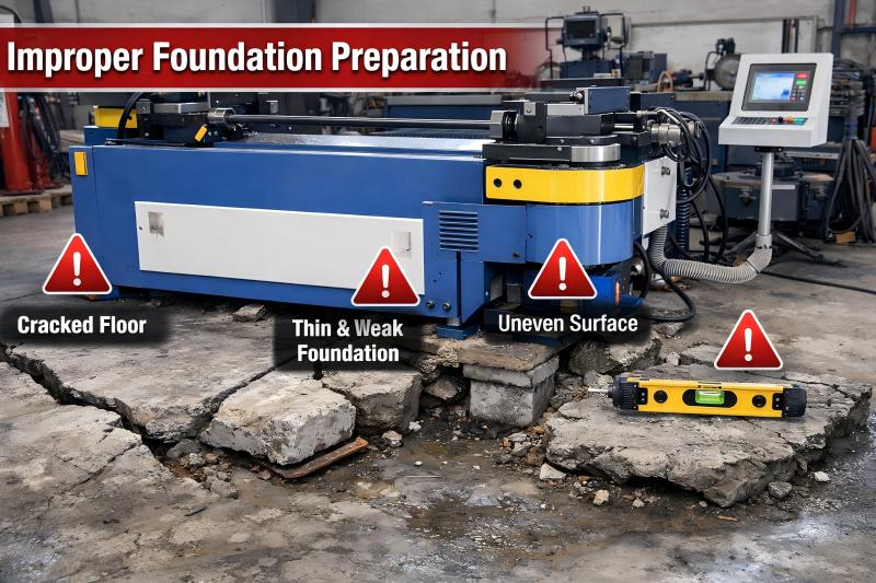 Fehler bei der Installation von Rohrbiegemaschinen