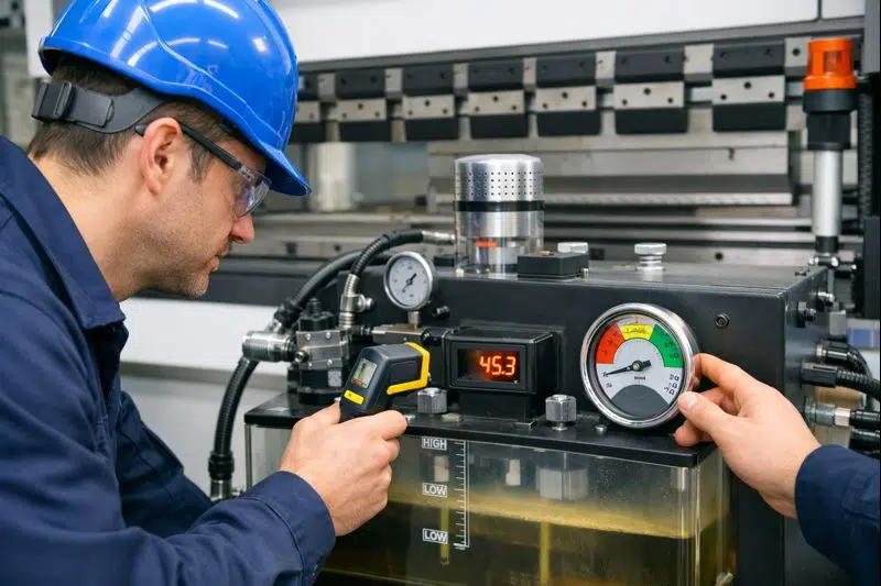 Hydraulikölwechsel bei Abkantpressen: Wie oft ist genug?