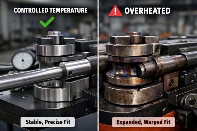 Utrzymywanie temperatury giętarki do rur