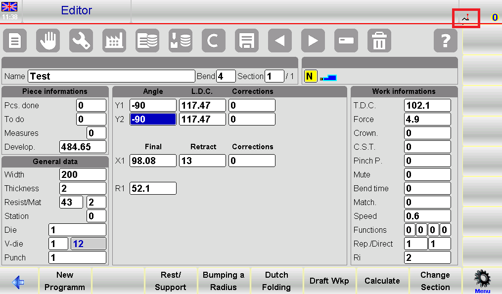 Fonction de la machine à travailler les métaux ESA S640