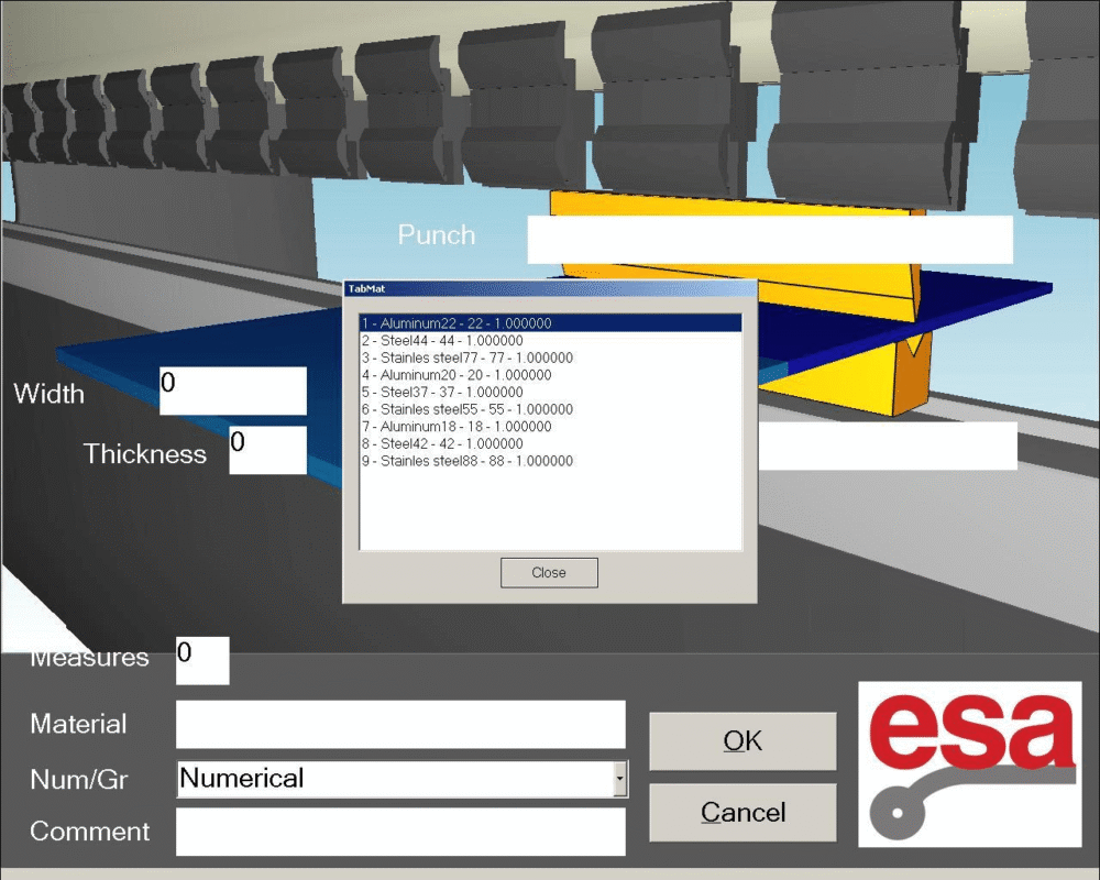 ESA S875 Numeric Programme