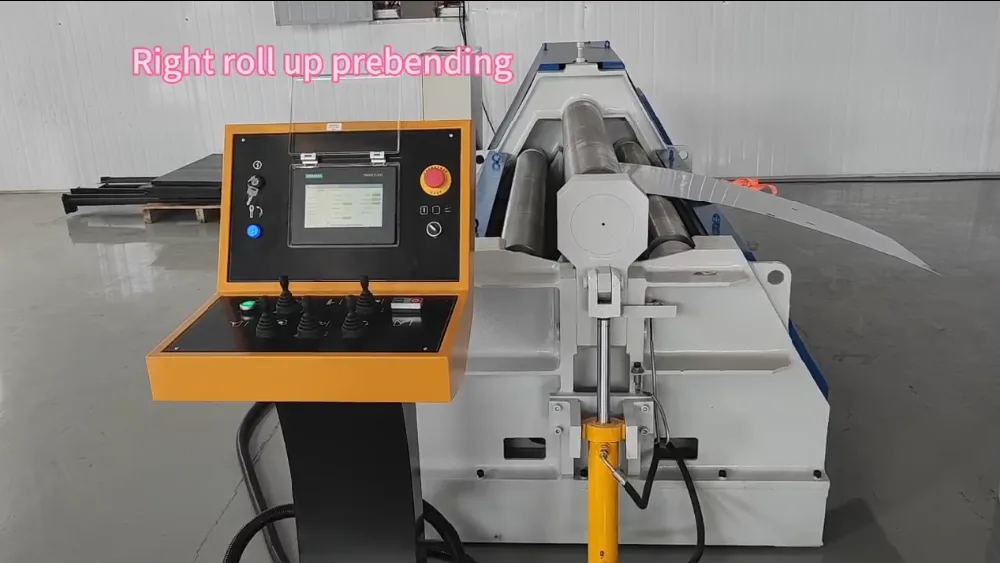 CNC-4-Walzen-Blechwalzmaschine: Bedienung: Parametereinstellung und automatische Walzführung