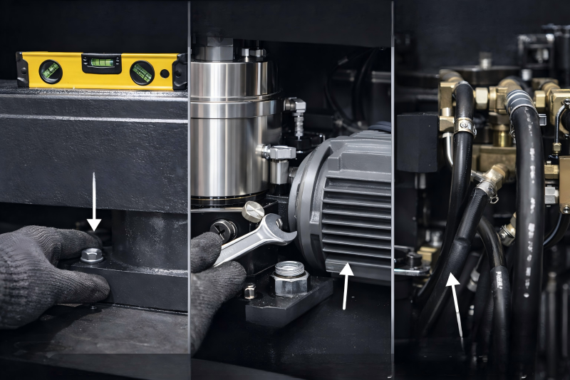 Comment réparer le bruit hydraulique d'une presse plieuse ?