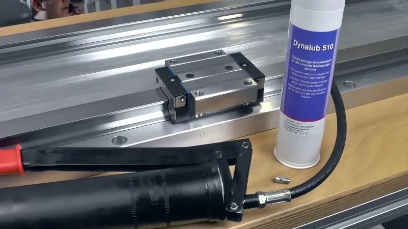 Routine Lubrication of Guide Rails and Ball Screws