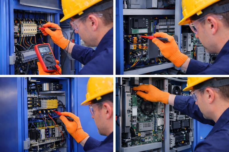 Elektrische Wartung der Abkantpresse