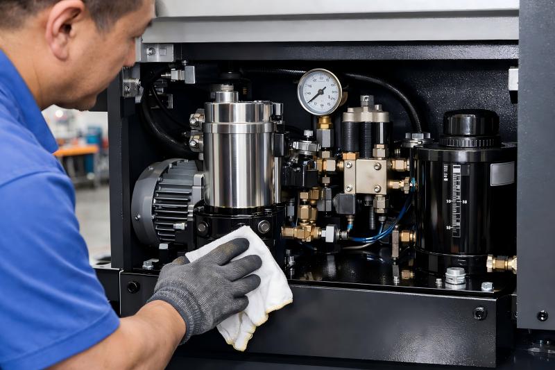 Bruit de la pompe hydraulique de la presse plieuse