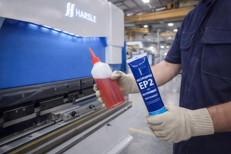 Puntos de lubricación de la prensa plegadora