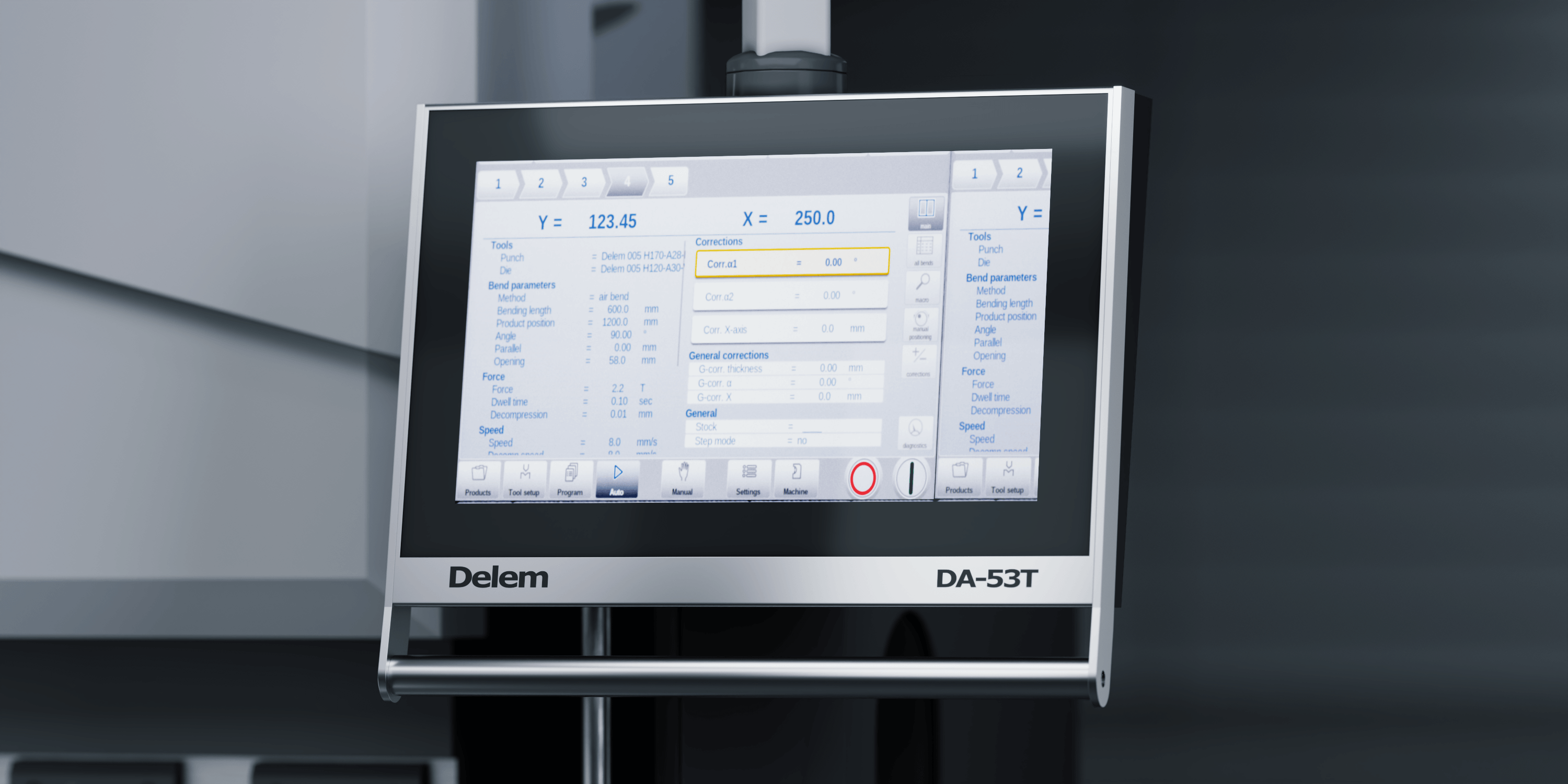 DELEM 53Tx screen