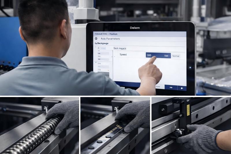 Pourquoi la butée arrière de la presse plieuse se déplace-t-elle lentement ?