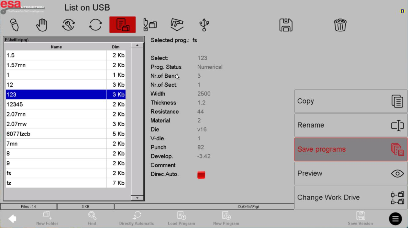 Come gestire facilmente il backup del programma ESA S840?