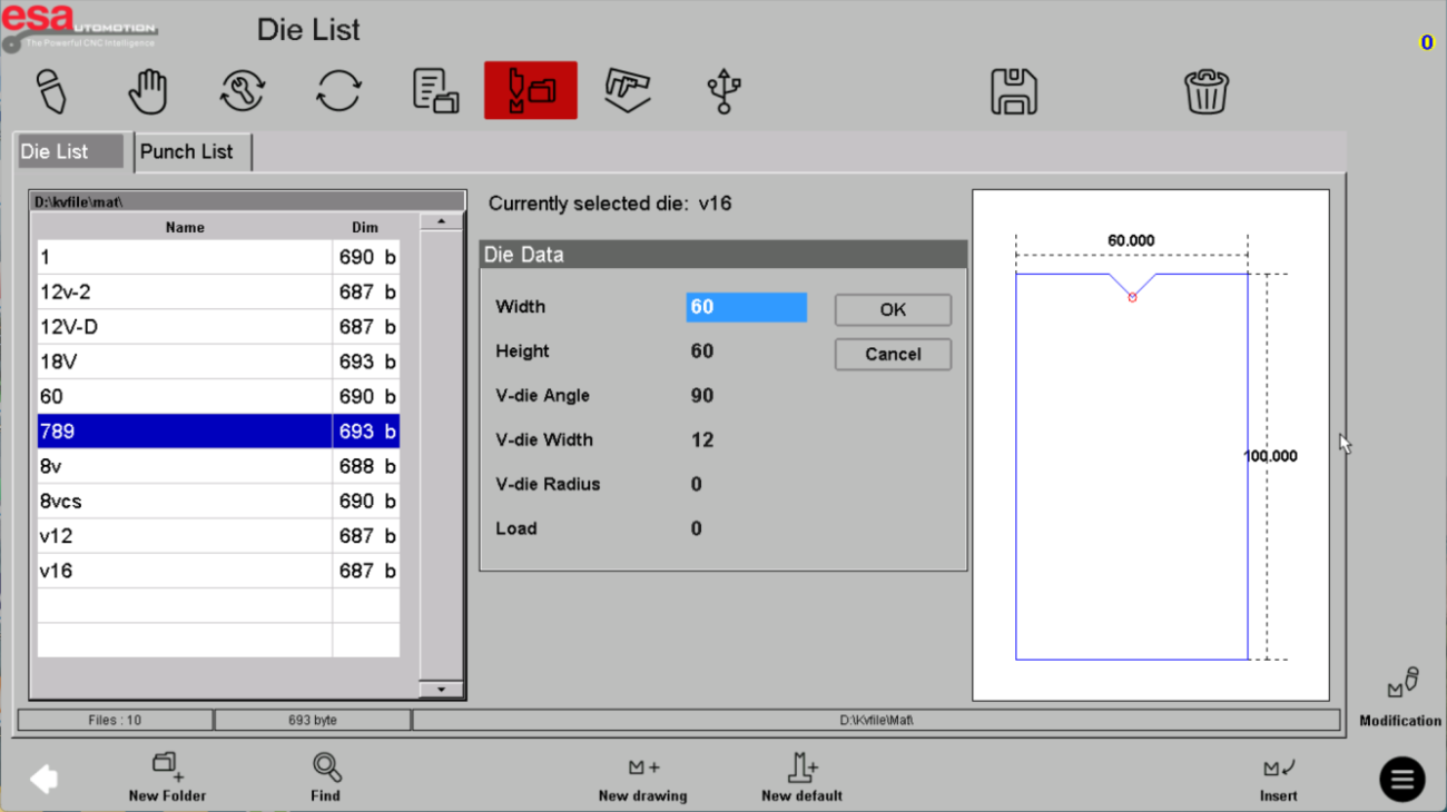 Konfiguracja narzędzia ESA S840