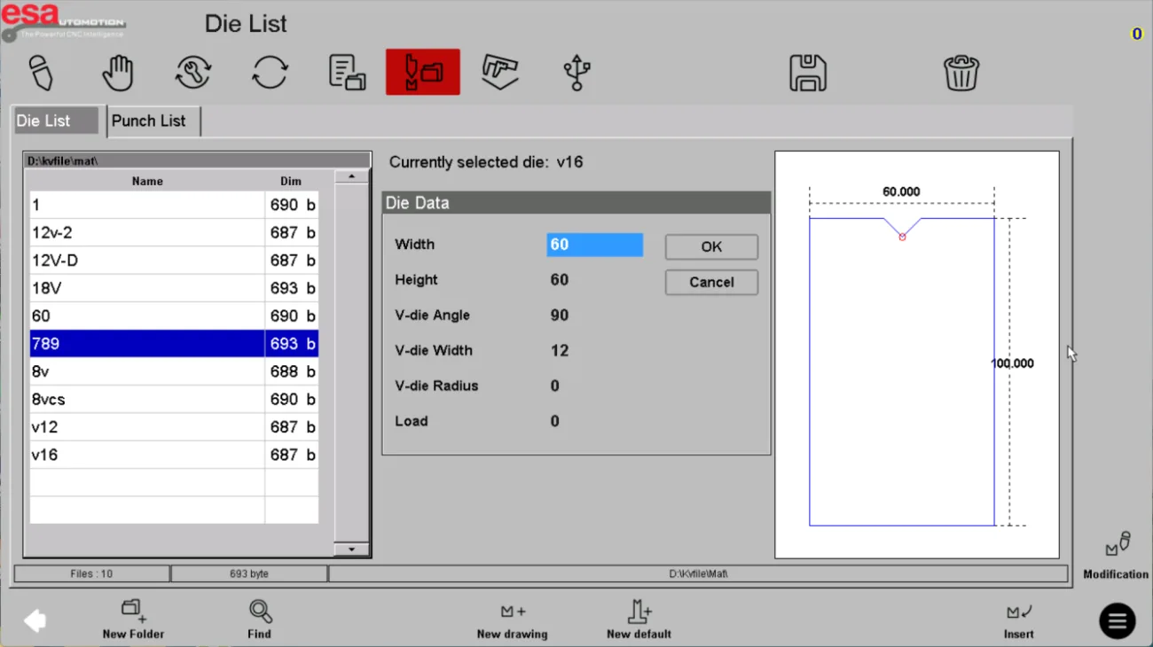ESA S840 Tool Setup