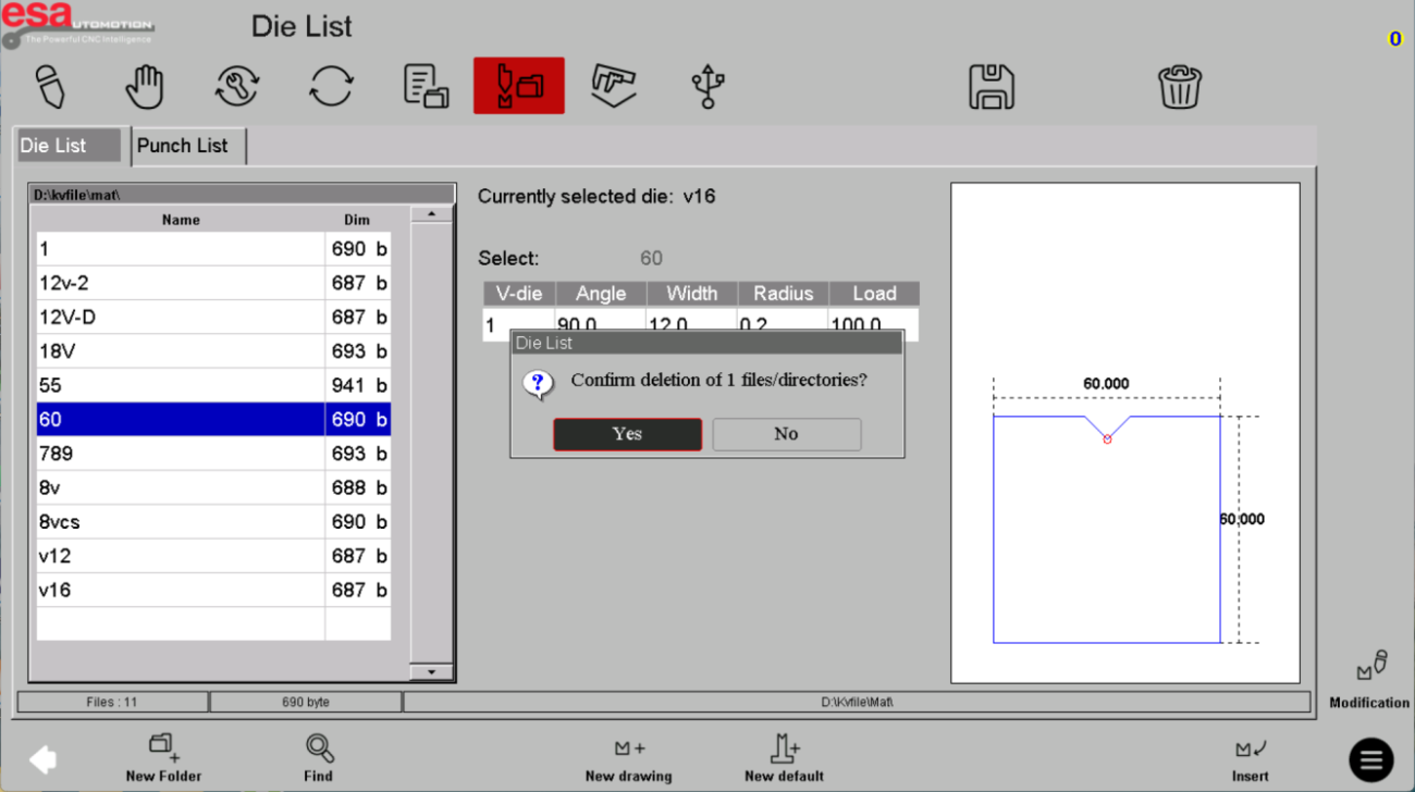 Управление инструментами ESA S840